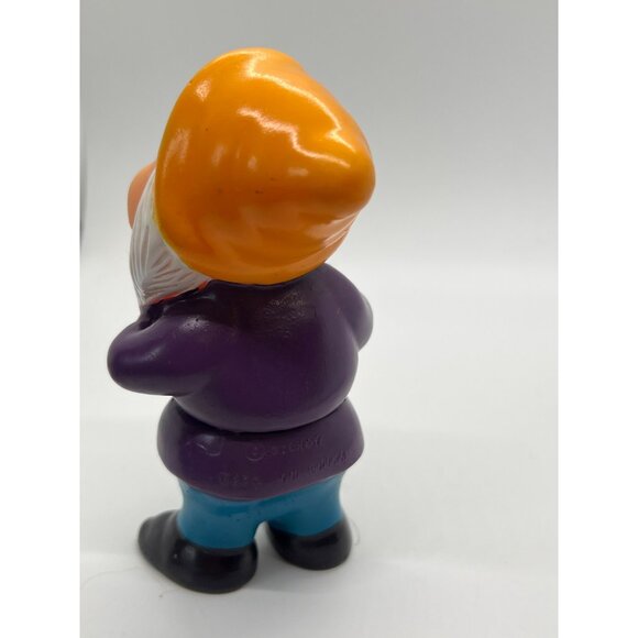 Vintage Disney Bashful Dwarf Rubber Figurine Snow White & 7 Dwarfs Bath Tub Toy - Picture 2 of 5